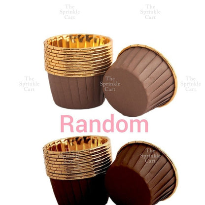 50pcs Colorful Foil Cupcake Liner Paper Cups Baking Muffin Liner