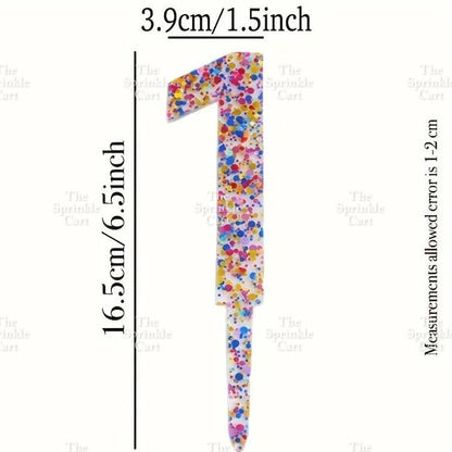 Acrylic Number Cake Topper Glitter Crown Diamond Happy Birthday Number Cupcake Topper