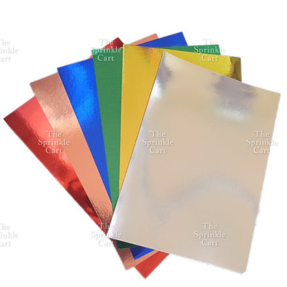 10pcs 250gsm/80gsm Glitter and Shiny Metallic Mirror Card Stock Board DIY Paper for Arts Cardstock