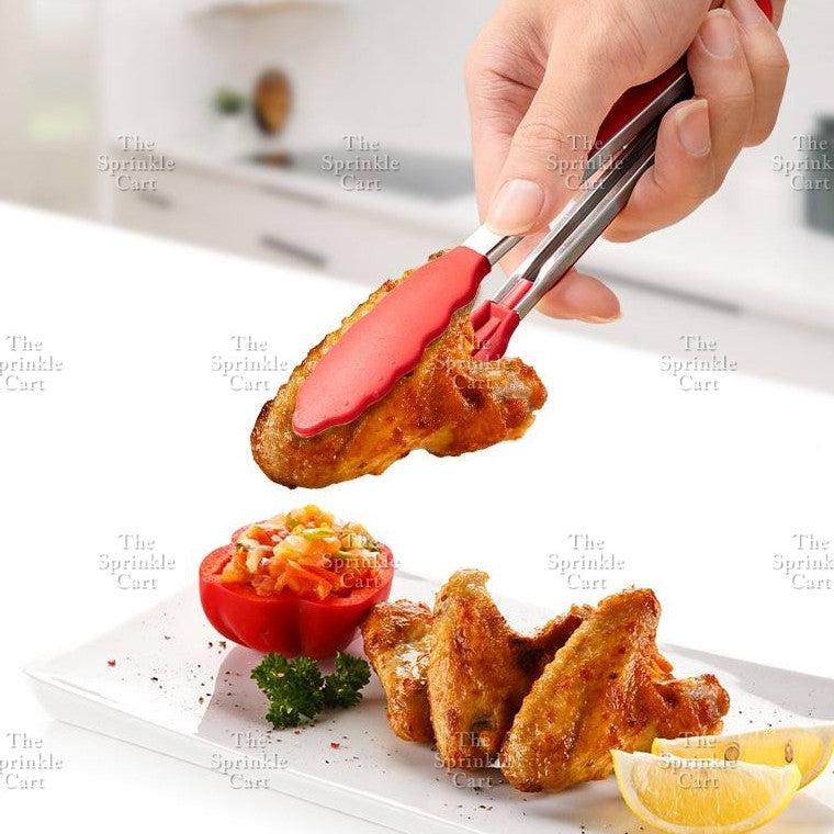 Stainless Steel Food Tong Non-Stick Silicone High Temperature Resistant Tongs Clip Kitchenware TSC