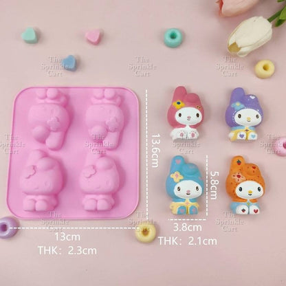 4S Silicone Character DIY Kulomi Milody Cinnamonrol & Sanlio Molder Baking Supply TSC