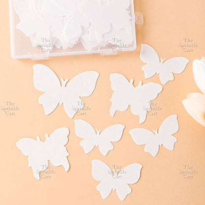 Snowflakes Butterfly Flower Leaf Wafer Cake Decoration TSC