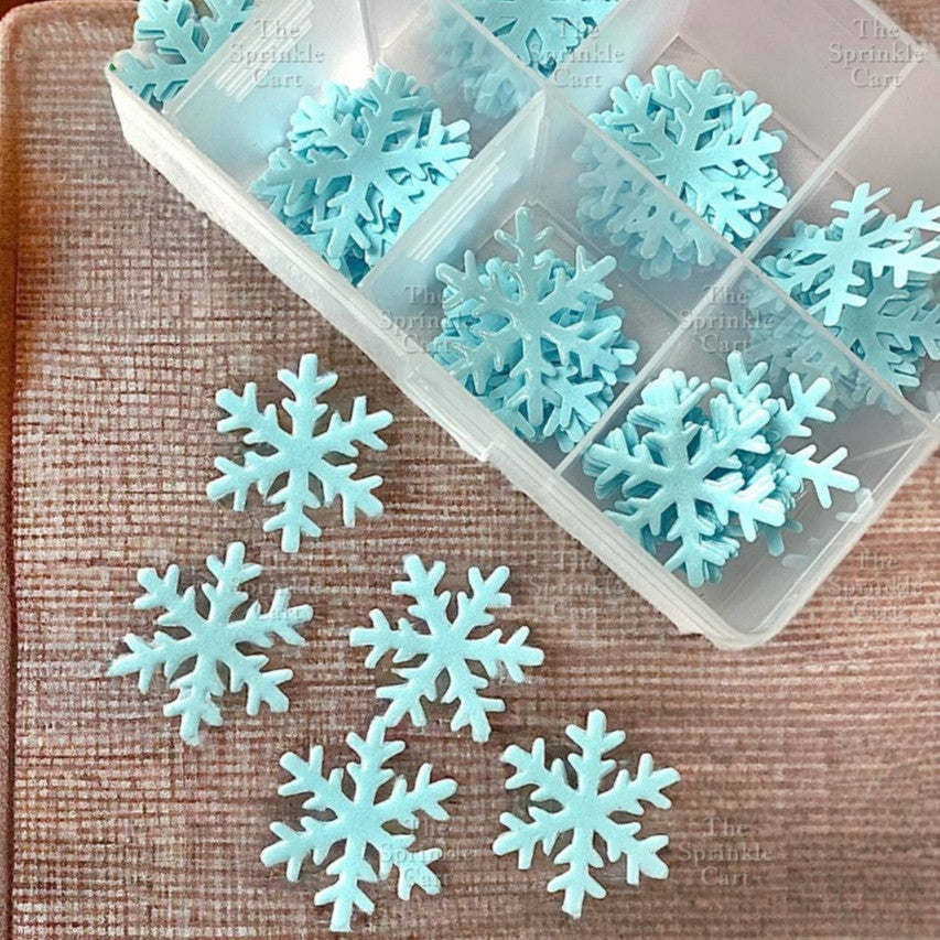 Snowflakes Butterfly Flower Leaf Wafer Cake Decoration TSC