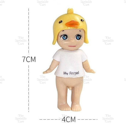 Sanny Angel Mini Figure Toy Topper Angel Bunny Unicorn Doll Birthday Cake Decorations TSC
