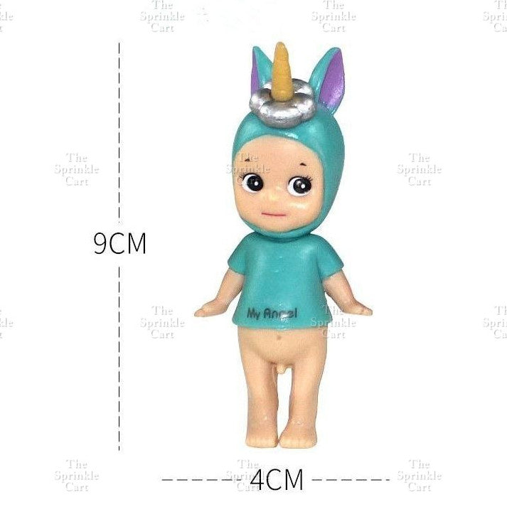 Sanny Angel Mini Figure Toy Topper Angel Bunny Unicorn Doll Birthday Cake Decorations TSC