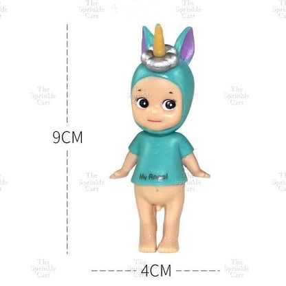 Sanny Angel Mini Figure Toy Topper Angel Bunny Unicorn Doll Birthday Cake Decorations TSC