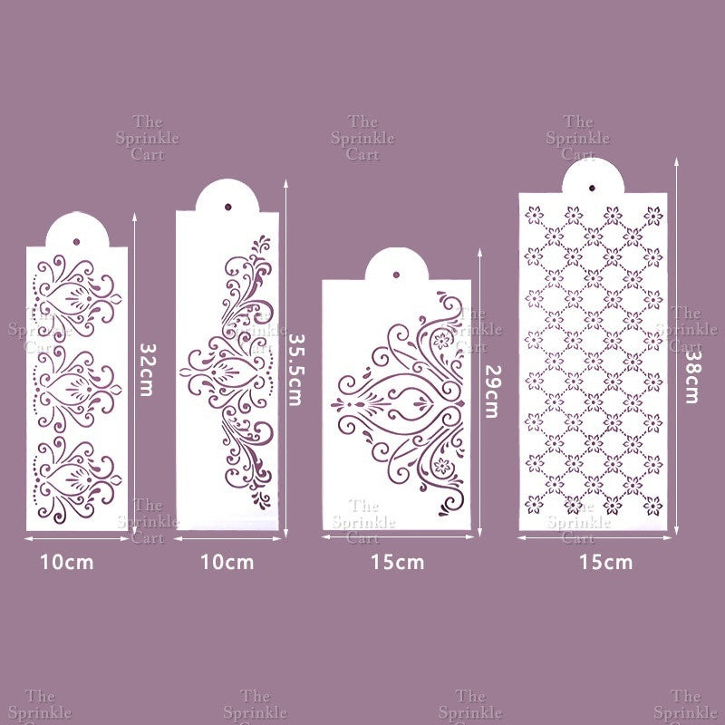 Stencil Cake Border Sugar Sieve Boho Molder Sugarlace Fondant Baking Cake Decoration