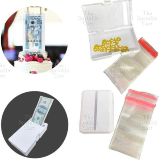 Money Pulling Box with plastic for Cake Money Surprise