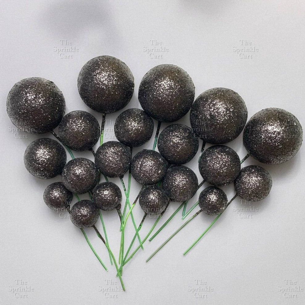 Balls Cake Topper Gold Silver White Pink Blue Yellow Decoration Birthday Swirl Ball Spiral Ball