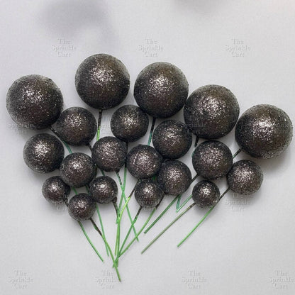 Balls Cake Topper Gold Silver White Pink Blue Yellow Decoration Birthday Swirl Ball Spiral Ball