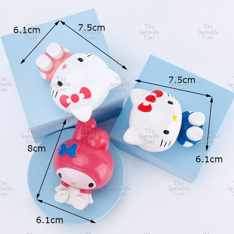 Sanlio Character Toy Cake Topper Souvenir DIY Kulomi Milody Cinnamonrol Decoration TSC