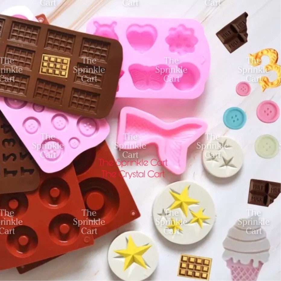 [PART 1] Silicone Chocolate Molder Baking Jelly Candy Mold Cake Decoration Resin Casting Crafting