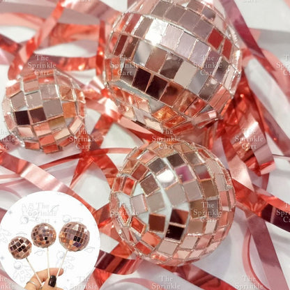 Balls Cake Topper Gold Silver Red Pink Blue Decoration Birthday Party TSC