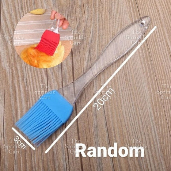 1-pc Non-Stick Random Color Silicone Spatula and Brush for Baking Cooking Heat Resistant