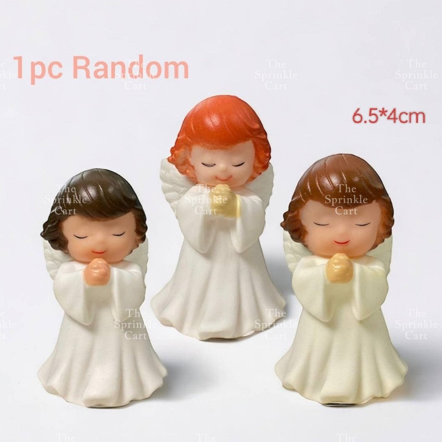 Angel Cake Topper Happy Christening Baptism Moon Baby Wings Cake Topper Decoration Baby Theme
