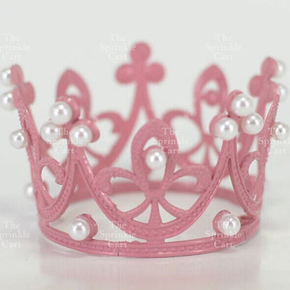 Crown Cake Topper Princess Birthday Celebration Queen Gold Silver