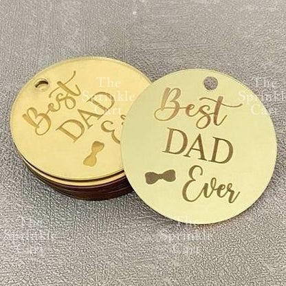 5pcs Acrylic Cupcake Topper Happy Birthday Merry CMAS Mother’s Day Round Cake Decoration