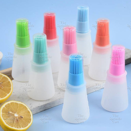 Silicone Barbeque Grill Oil Bottle Brush Cooking Heat Resistant Brush Tool with Dispenser TSC