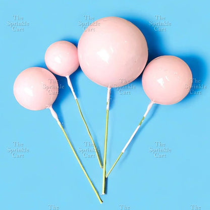 Balls Cake Topper Gold Silver White Pink Blue Yellow Decoration Birthday Swirl Ball Spiral Ball
