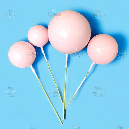 Balls Cake Topper Gold Silver White Pink Blue Yellow Decoration Birthday Swirl Ball Spiral Ball