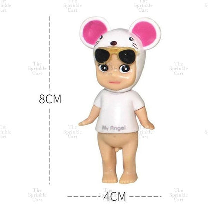 Sanny Angel Mini Figure Toy Topper Angel Bunny Unicorn Doll Birthday Cake Decorations TSC
