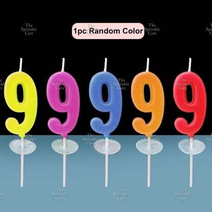 1pc RANDOM COLOR Number Candle for Birthday Cake Party Supplies TSC