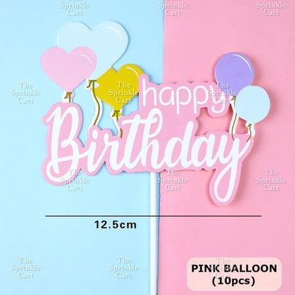 Happy Birthday Cake Topper Rainbow Cloud Colorful Cute Birthday Topper
