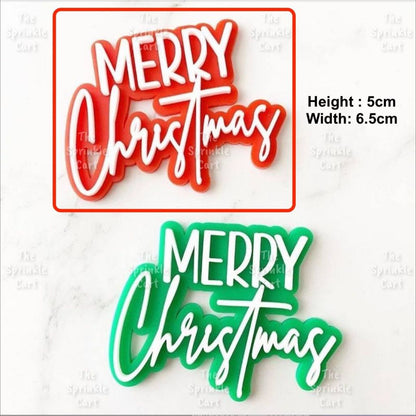 Merry Christmas Happy New Year Holidays Valentines Love Acrylic Cake Topper Decoration TSC