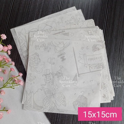 Bento Cake Box Clamshell Wax Paper Non grease Food Wrapper TSC