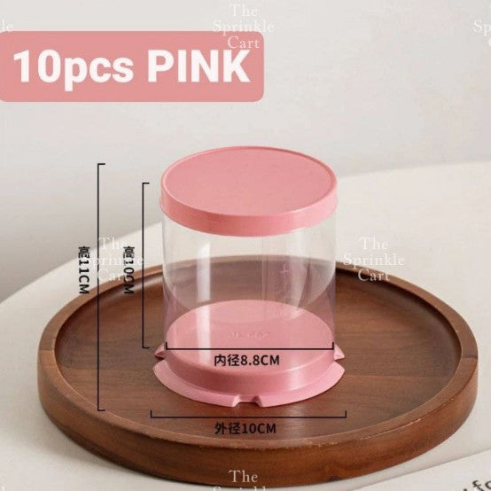 Solo Round Acetate Mini Cake Box and Dessert Gift Box Holder TSC