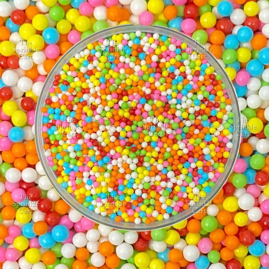 Non-Pareils Edible Sprinkles Dragees Bauble Cake Decoration Sprinkles Colorful 50grams