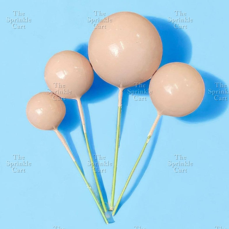 Balls Cake Topper Gold Silver White Pink Blue Yellow Decoration Birthday Swirl Ball Spiral Ball