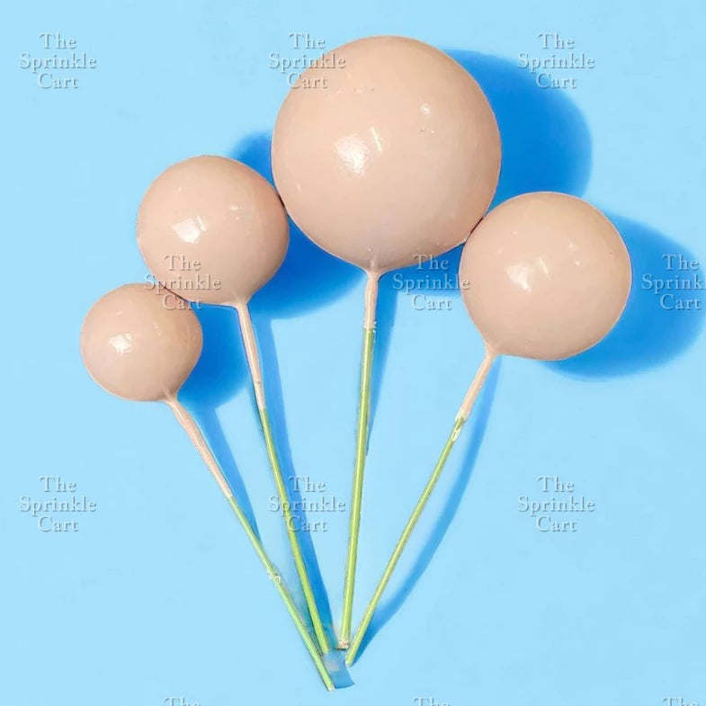 Balls Cake Topper Gold Silver White Pink Blue Yellow Decoration Birthday Swirl Ball Spiral Ball