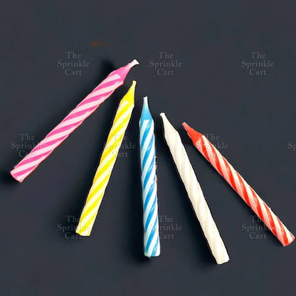 Set Birthday Candle Spiral Candle Assorted Color Box