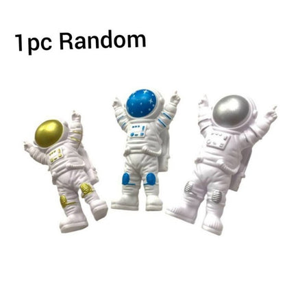 Astronaut Figurine Aviation Rocket Cupcake Decorations for Outer Space Planet Theme Birthday Party