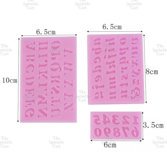 Silicone Lowercase Uppercase Numbers Letter Molder Chocolate Kitchen Cake Decorating Tool tsc