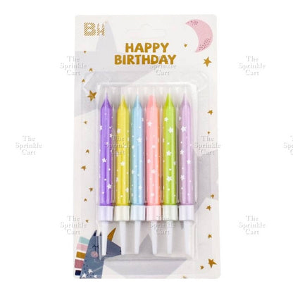 Candle Clipart Cartoon Cute Birthday Party Candle for Kids Cake Decoration Topper