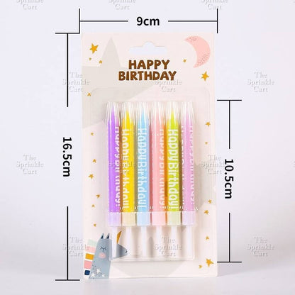 Candle Clipart Cartoon Cute Birthday Party Candle for Kids Cake Decoration Topper