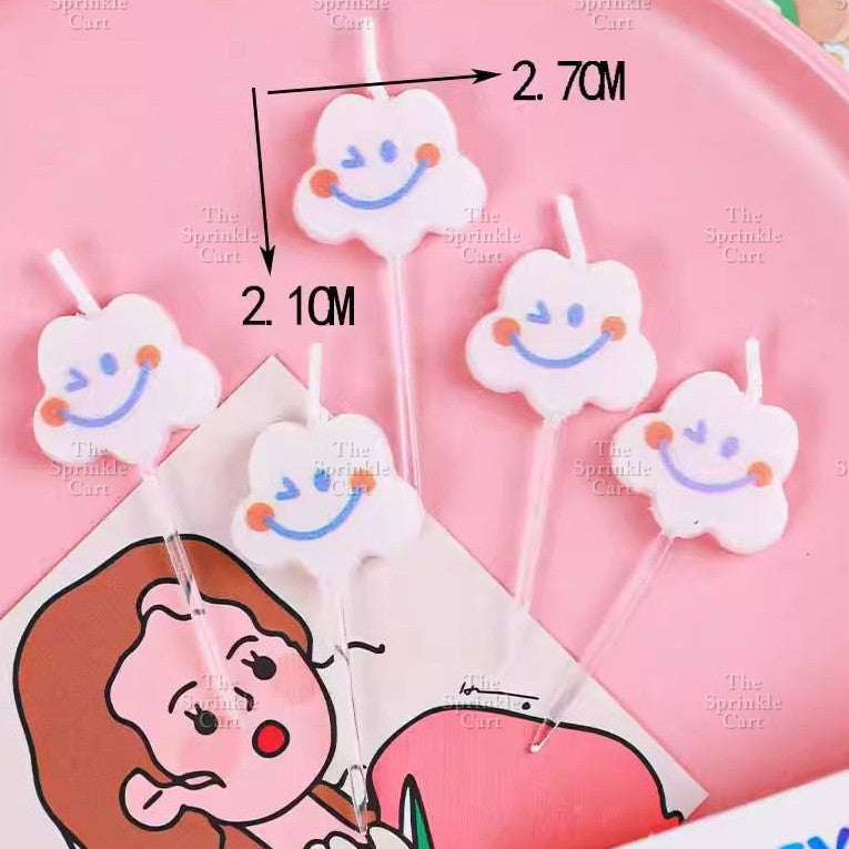 Candle Clipart Cartoon Cute Birthday Party Candle for Kids Cake Decoration Topper