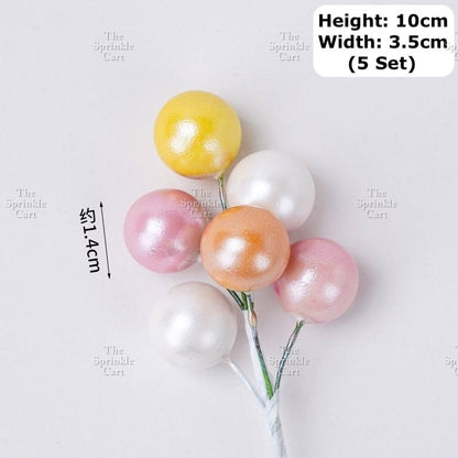 Colorful Metallic Foam Balloon Cake Topper Decoration Birthday Wedding Party Supplies