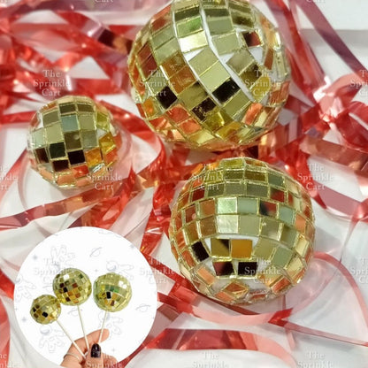 Balls Cake Topper Gold Silver Red Pink Blue Decoration Birthday Party TSC