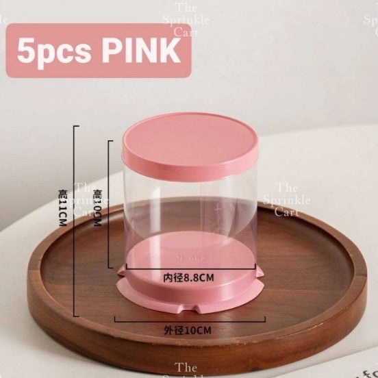 Solo Round Acetate Mini Cake Box and Dessert Gift Box Holder TSC