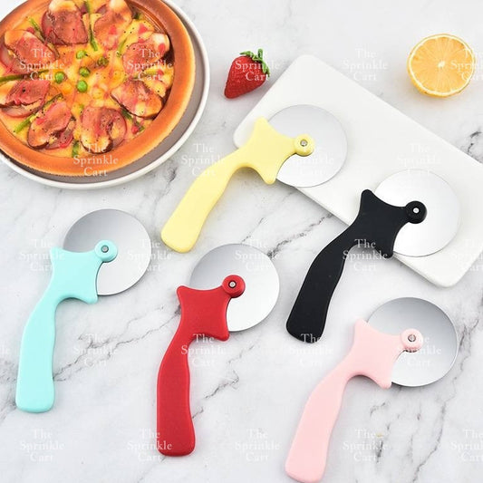Stainless Steel Double Roller Pizza Wheel Cutter and Spatula Pastry Tools TSC