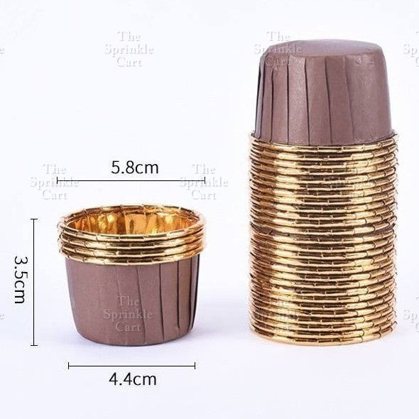 50pcs Colorful Foil Cupcake Liner Paper Cups Baking Muffin Liner