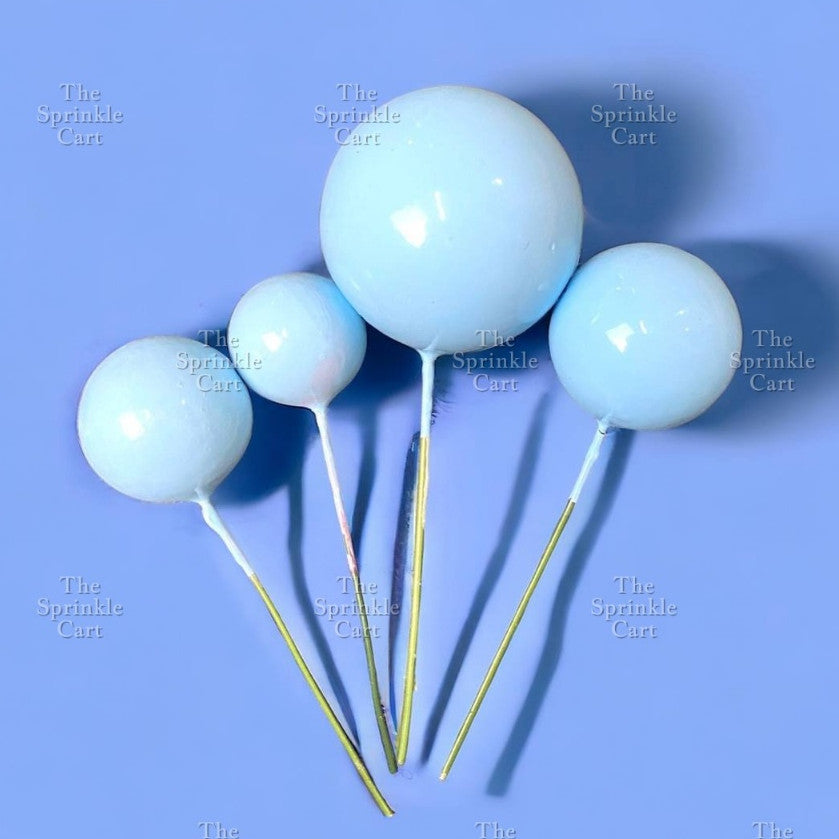 Balls Cake Topper Gold Silver White Pink Blue Yellow Decoration Birthday Swirl Ball Spiral Ball