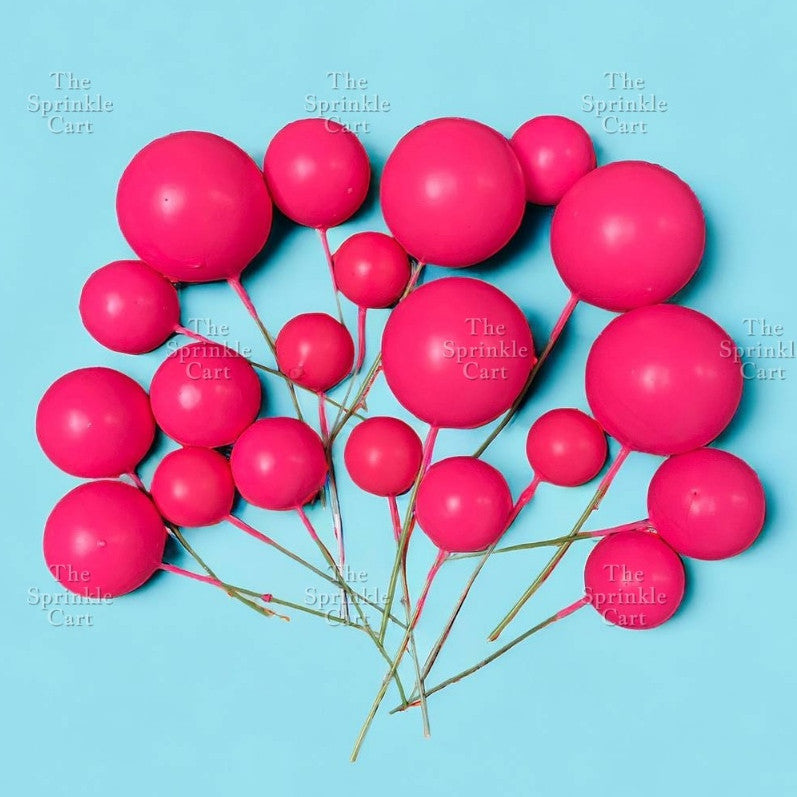 Balls Cake Topper Gold Silver White Pink Blue Yellow Decoration Birthday Swirl Ball Spiral Ball