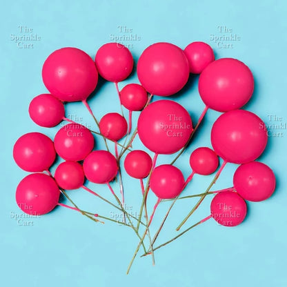 Balls Cake Topper Gold Silver White Pink Blue Yellow Decoration Birthday Swirl Ball Spiral Ball