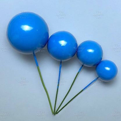 Balls Cake Topper Gold Silver Red Pink Blue Decoration Birthday Party TSC