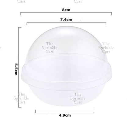 Disposable Mini Round and Square Dome with Lid DIY Desser Bread Bun Box Packaging TSC