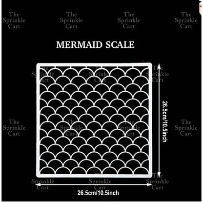 Mermaid Theme Toy Topper Silicone Molder Stencil for Cake Decoration TSC